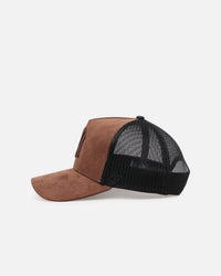 47 Brand New York Yankees 'Tonal Suede' '47 Offside Trucker Snapback Chocolate