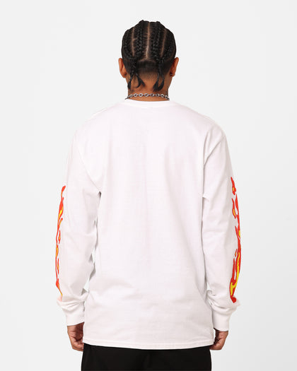 Rae Sremmurd Rae Flames Long Sleeve T-Shirt White