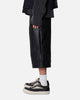 MNML Ultra Baggy Leather Flame Shorts Black