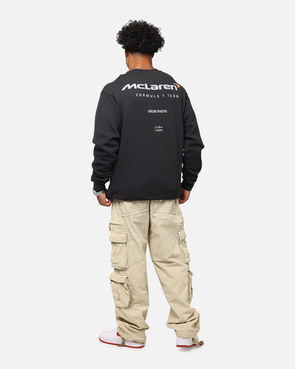 Mitchell & Ness X Mclaren Oscar Piastri Helmet Crewneck Faded Black