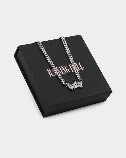 Raising Hell Women's Baby Necklace White Gold