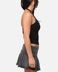 XXIII Women's Rib Halter Top Black