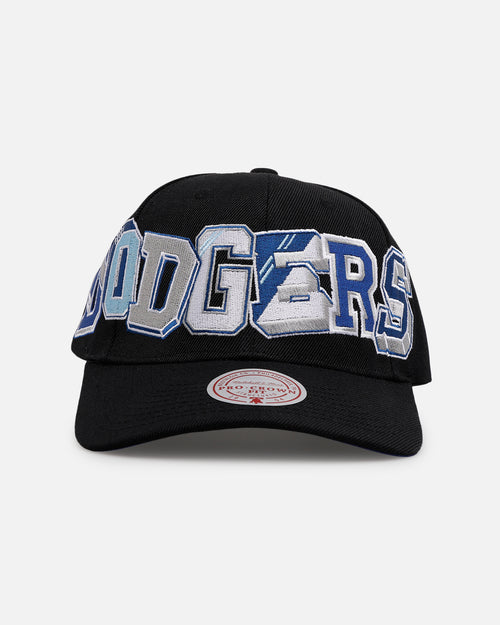 Mitchell & Ness Los Angeles Dodgers 'Hyper Type' Pro Crown Snapback Black