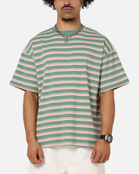 XXIII Standard Stripe T-Shirt Green/Pink