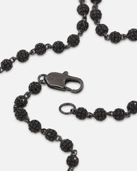 Saint Morta 4mm Iced Ball Chain Iced Black