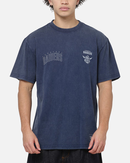 Bleacher Athletic Canberra Raiders NRL Attrition Washed T-Shirt Blue