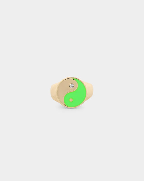 Wild For The Weekend Yin Yang Signet Ring (Large) Gold