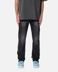 MNML D558 Straight Stripe Denim Jeans Black