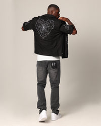 Saint Morta Lovely Bones Short Sleeve Linen Shirt Black