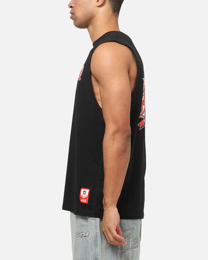 Bleacher Athletic St. George Illawarra Dragons NRL Adult Muscle T-Shirt Black