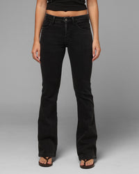 Loiter Women's Wraith Bootcut Jeans Black