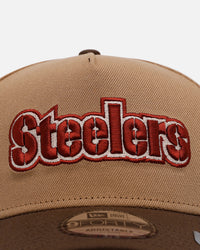 New Era Pittsburgh Steelers 'Thanksgiving Football' 9FORTY A-Frame Snapback Khaki