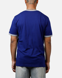 New Era Los Angeles Dodgers Throwback V-Neck T-Shirt Royal Blue