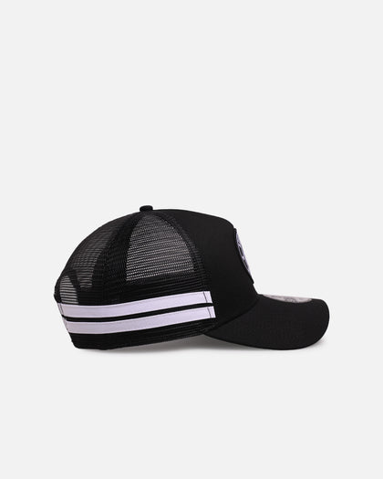 New Era Pittsburgh Steelers 'Stripe' 9FORTY A-Frame Trucker Snapback Black/White