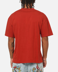 Ed Hardy Double Dragon Applique T-Shirt Red