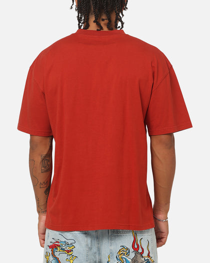 Ed Hardy Double Dragon Applique T-Shirt Red