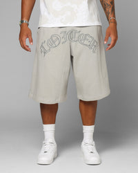 Loiter Destruct Sweat Shorts Grey
