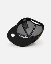 New Era New York Yankees 'Podium Pack' Pre-Curved Golfer Trucker Snapback Black/Metallic Gold