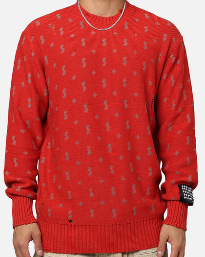 Ksubi Allstar Knit Torch Crewneck Red