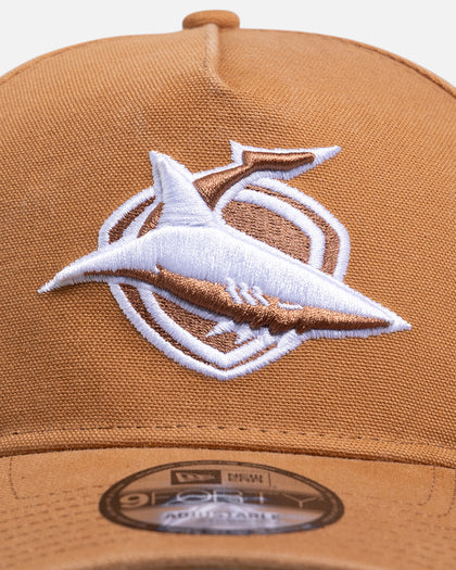 New Era Cronulla Sutherland Sharks 'NRL 2026' 9FORTY A-Frame Snapback Med Beige