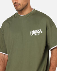 Carre Motion Layered T-Shirt Green/White