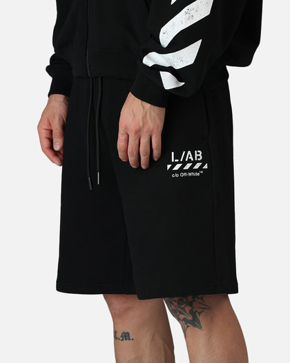 Off White Diag Sweat Shorts Black