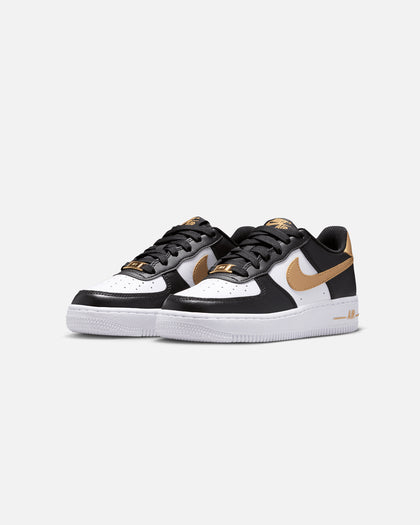 Nike Kids' Air Force 1 (GS) Black/Metallic Gold