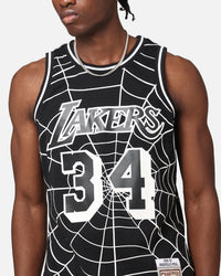 Mitchell & Ness Los Angeles Lakers Shaquille O'Neal 'Glow Web' Jersey Black