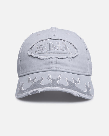 Von Dutch Flames Dad Strapback Light Grey