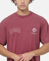 Bleacher Athletic Manly Sea Eagles NRL Attrition Washed T-Shirt Burgundy