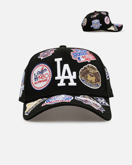 New Era Los Angeles Dodgers 'All Over Embroidery' 9FORTY A-Frame Snapback Black