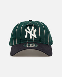 New Era New York Yankees 'Pinstripe' 9FORTY A-Frame Snapback Dark Green