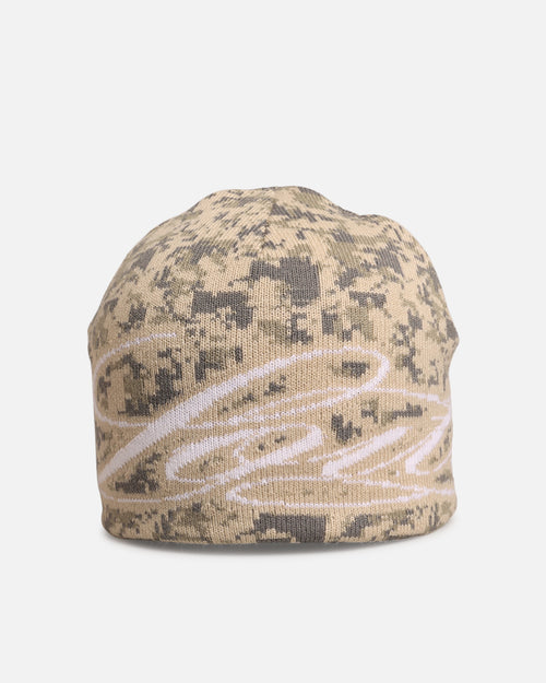 Loiter Skull Knit Beanie Digi Camo
