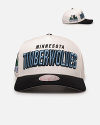Mitchell & Ness Minnesota Timberwolves 'Draft Day' Pro Pinch Snapback White/Black