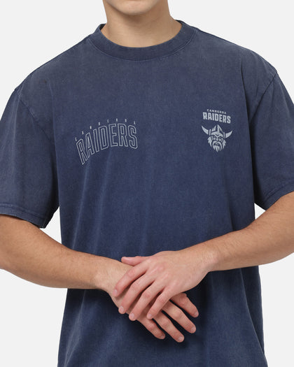 Bleacher Athletic Canberra Raiders NRL Attrition Washed T-Shirt Blue