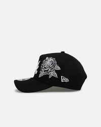 New Era Atlanta Braves 'Ornate Rose' 9FORTY A-Frame Snapback Black/White