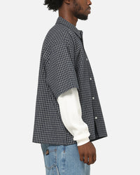 Carre Archive Layered Shirt Navy Plaid