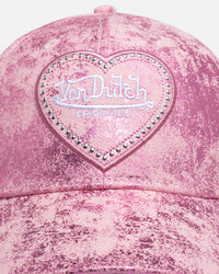 Von Dutch Heart Studded Dad Strapback Pink