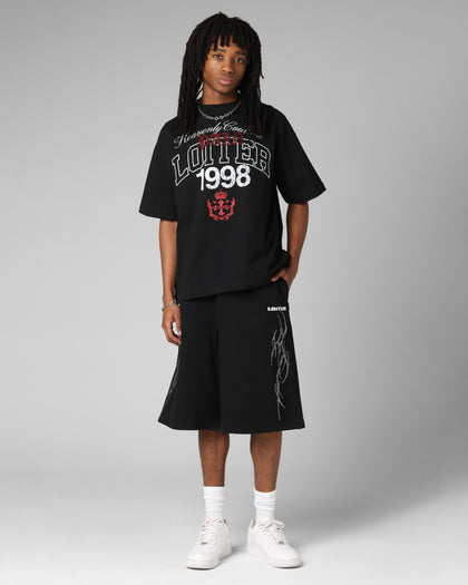 Loiter Drop Out Vintage T-Shirt Black