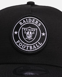 New Era Las Vegas Raiders 'Stripe' 9FORTY A-Frame Trucker Snapback Black/White