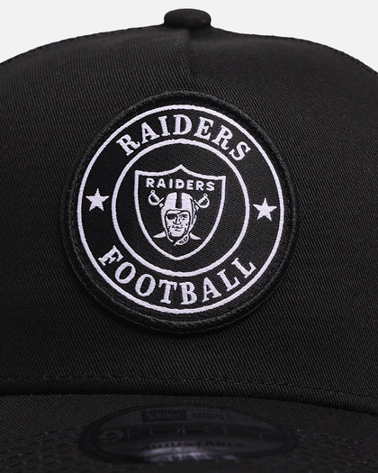 New Era Las Vegas Raiders 'Stripe' 9FORTY A-Frame Trucker Snapback Black/White