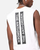 The Anti Order A Logo Merch Oversized Muscle T-Shirt White/Black