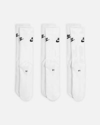 Nike Everday Cotton Cushioned Crew Socks 3 Pack White/Black