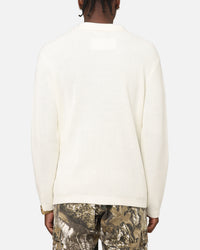 XXIII Zyair Knit Rib Long Sleeve Button Up Shirt Cream