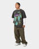 73Studio X Cartoon Network Green Ghost Heavyweight Vintage T-Shirt Black Wash