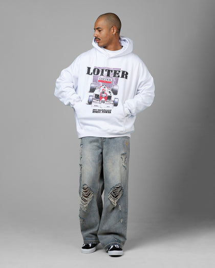 Loiter Horse Power Hoodie White