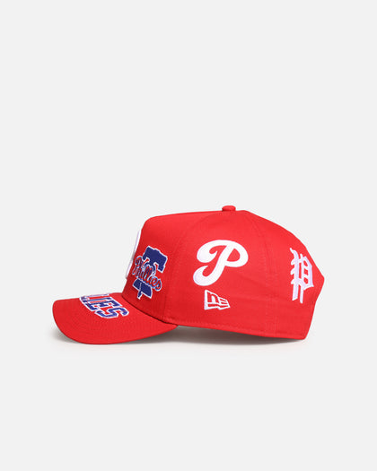 New Era Philadelphia Phillies 'MLB All Over Logos' 9FORTY A-Frame Snapback Official Team Colour