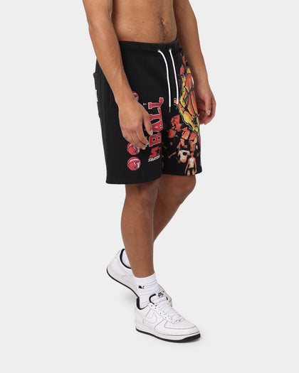 Starter Slamming Track Shorts Washed Black