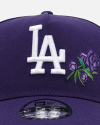 New Era Los Angeles Dodgers 'Purple Rose' 9FORTY A-Frame Snapback Purple