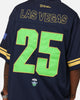 Bleacher Athletic Canberra Raiders NRL 2025 Las Vegas Round Grid Iron T-Shirt Official Team Colour